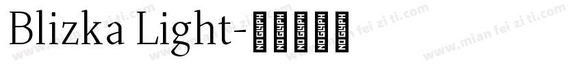 Blizka Light字体转换